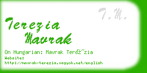 terezia mavrak business card